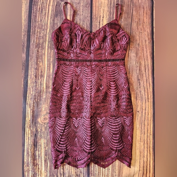 GUESS Size 4 Gianni Embroidered Mesh I set Dress Whimsygoth Witchy Vampcore Goth - Picture 4 of 11